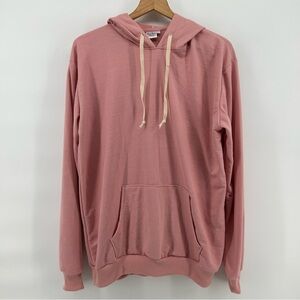 Always Blanks Hoodie Womens L Dusty Pink Lightweight Pullover Thin‎ Casual